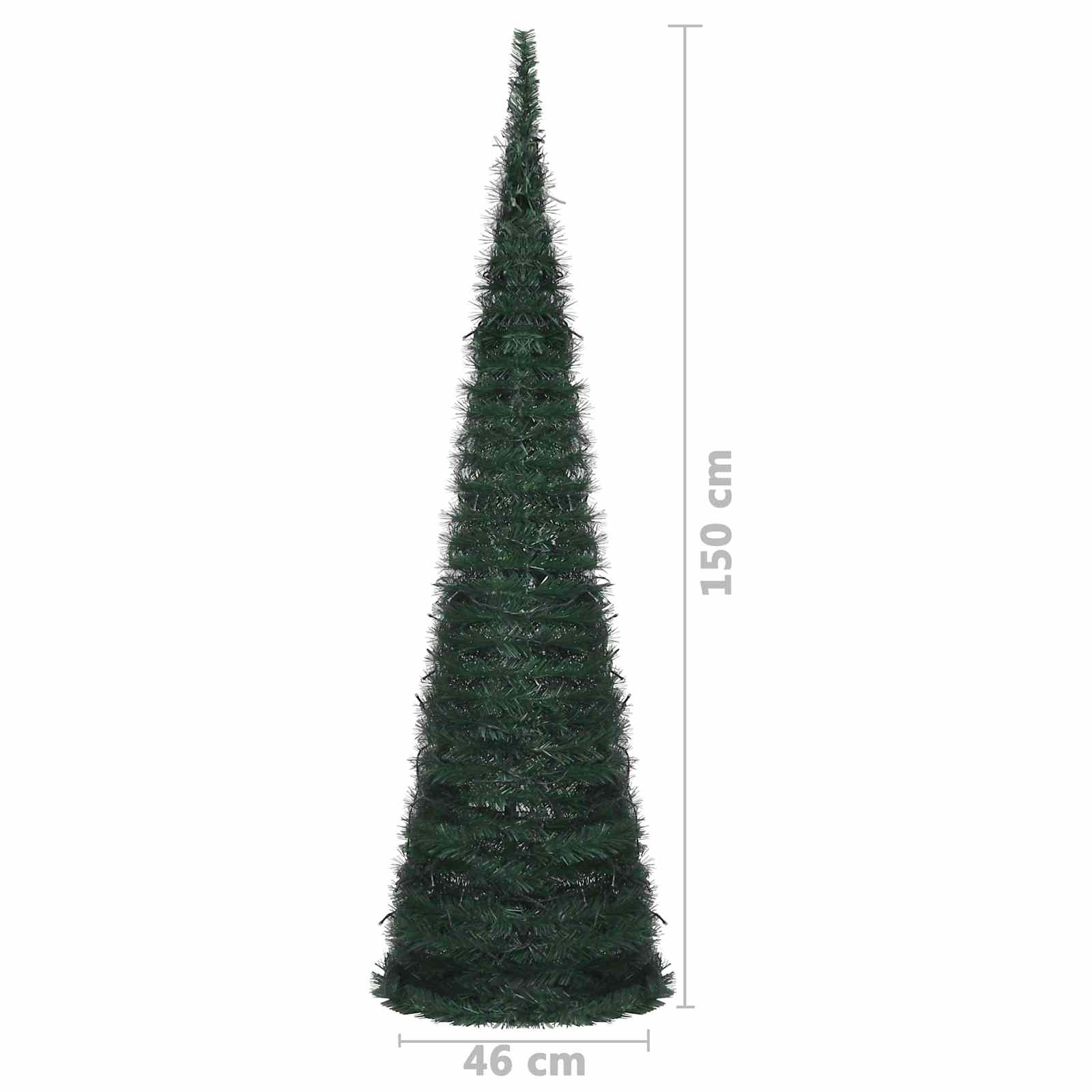 Albero di Natale with LED String Lights Verde 150 x 150 cm PVC 320994