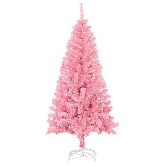 Albero di Natale Artificiale Sottile con Base Rosa 150 cm PVC 320997
