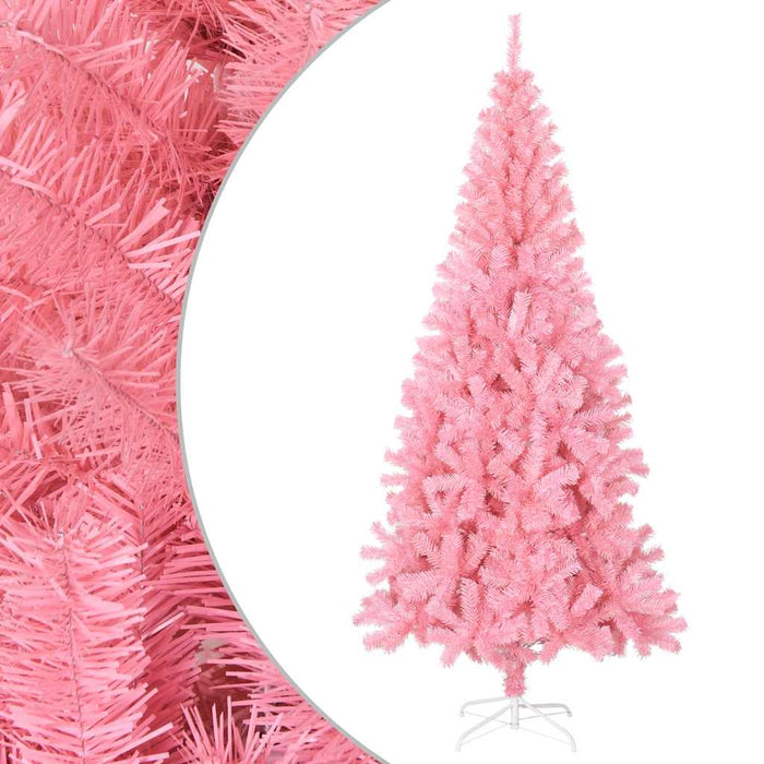Albero di Natale Artificiale con Supporto Rosa 180 cm PVC