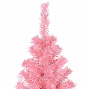 Albero di Natale Artificiale Sottile con Base Rosa 210 cm PVC 320999