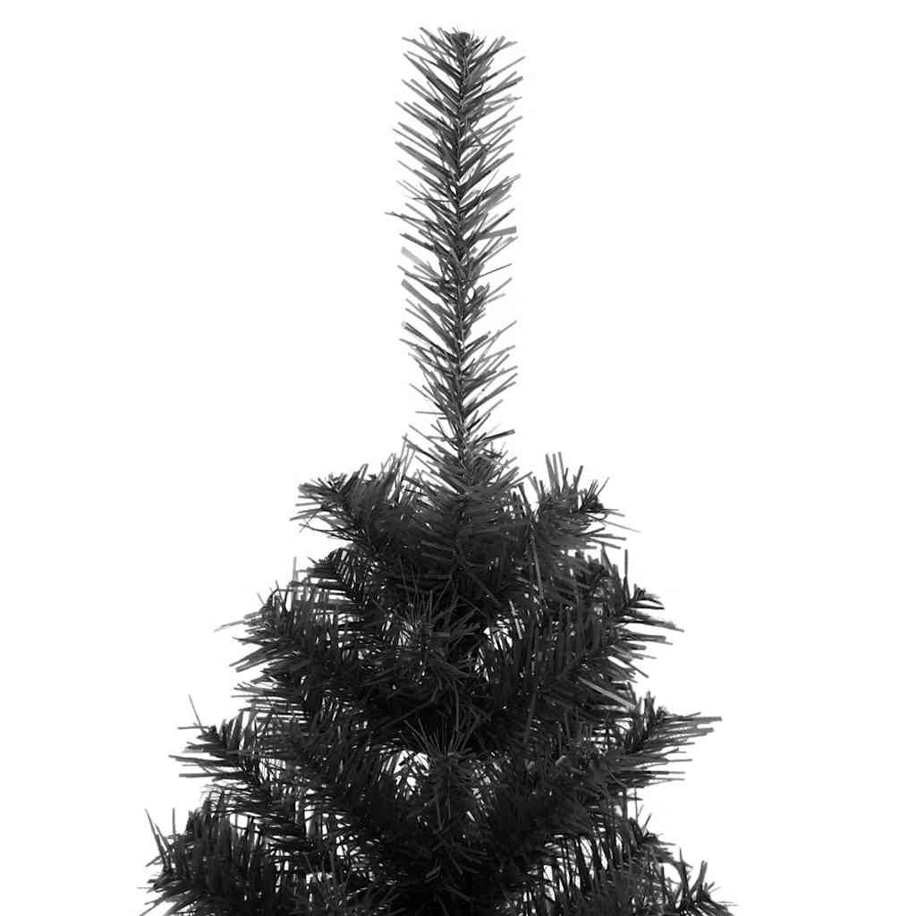 Albero di Natale Artificiale Sottile con Base Nero 150 cm PVC 321000