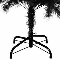 Albero di Natale Artificiale Sottile con Base Nero 150 cm PVC 321000