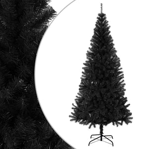 Albero di Natale Artificiale con Supporto Nero 180 cm PVC