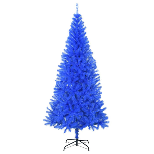 Albero di Natale Artificiale Sottile con Base Blu 210 cm PVC 321005