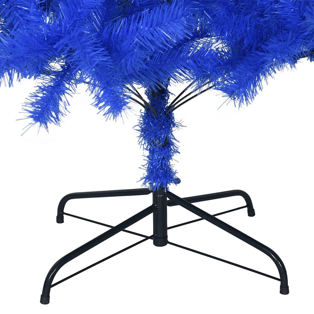 Albero di Natale Artificiale Sottile con Base Blu 210 cm PVC 321005