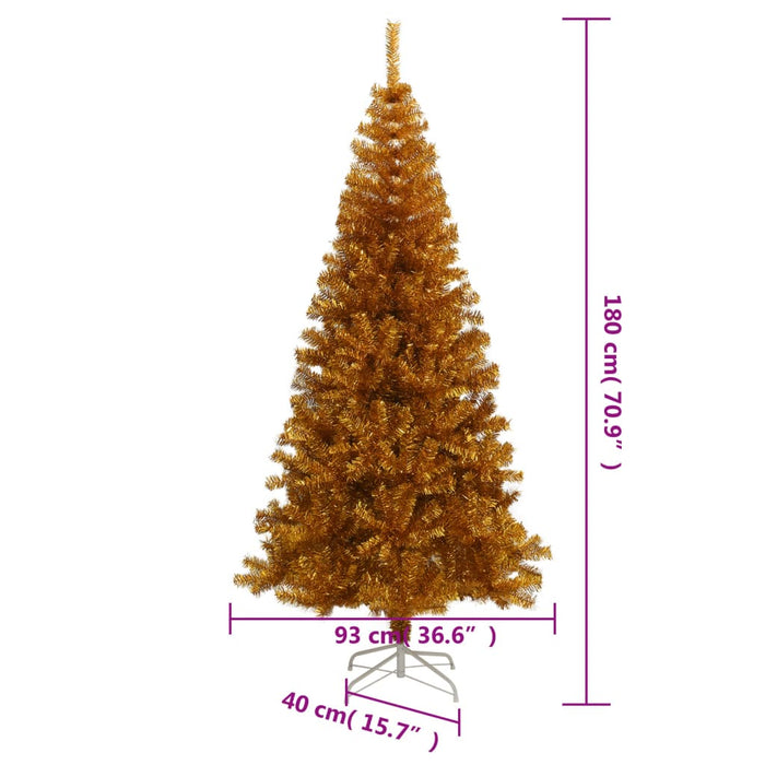 Albero di Natale Artificiale con Supporto Oro 180 cm PET 321010