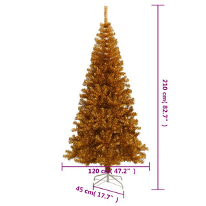 Albero di Natale Artificiale con Supporto Oro 210 cm PET 321011
