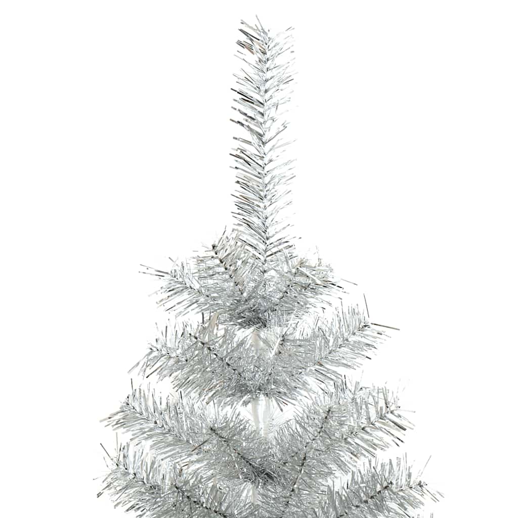 Albero di Natale Artificiale con Supporto Argento 150 cm PET 321012