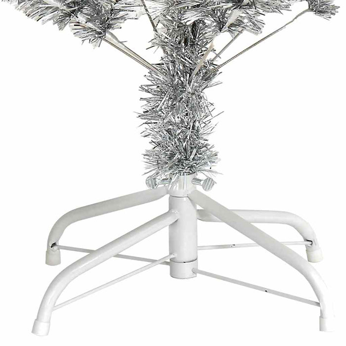 Albero di Natale Artificiale con Supporto Argento 150 cm PET 321012