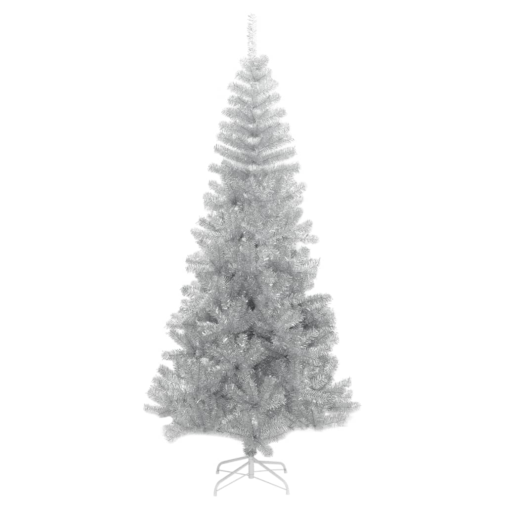 Albero di Natale Artificiale con Supporto Argento 210 cm PET 321014