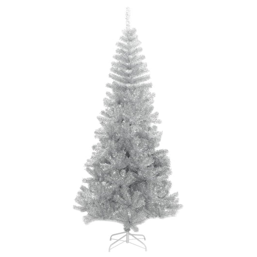 Albero di Natale Artificiale con Supporto Argento 210 cm PET 321014