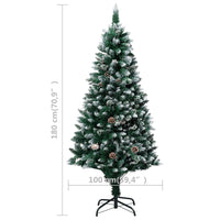 Albero di Natale Artificiale con Pigne e Neve Bianca 180 cm 321016