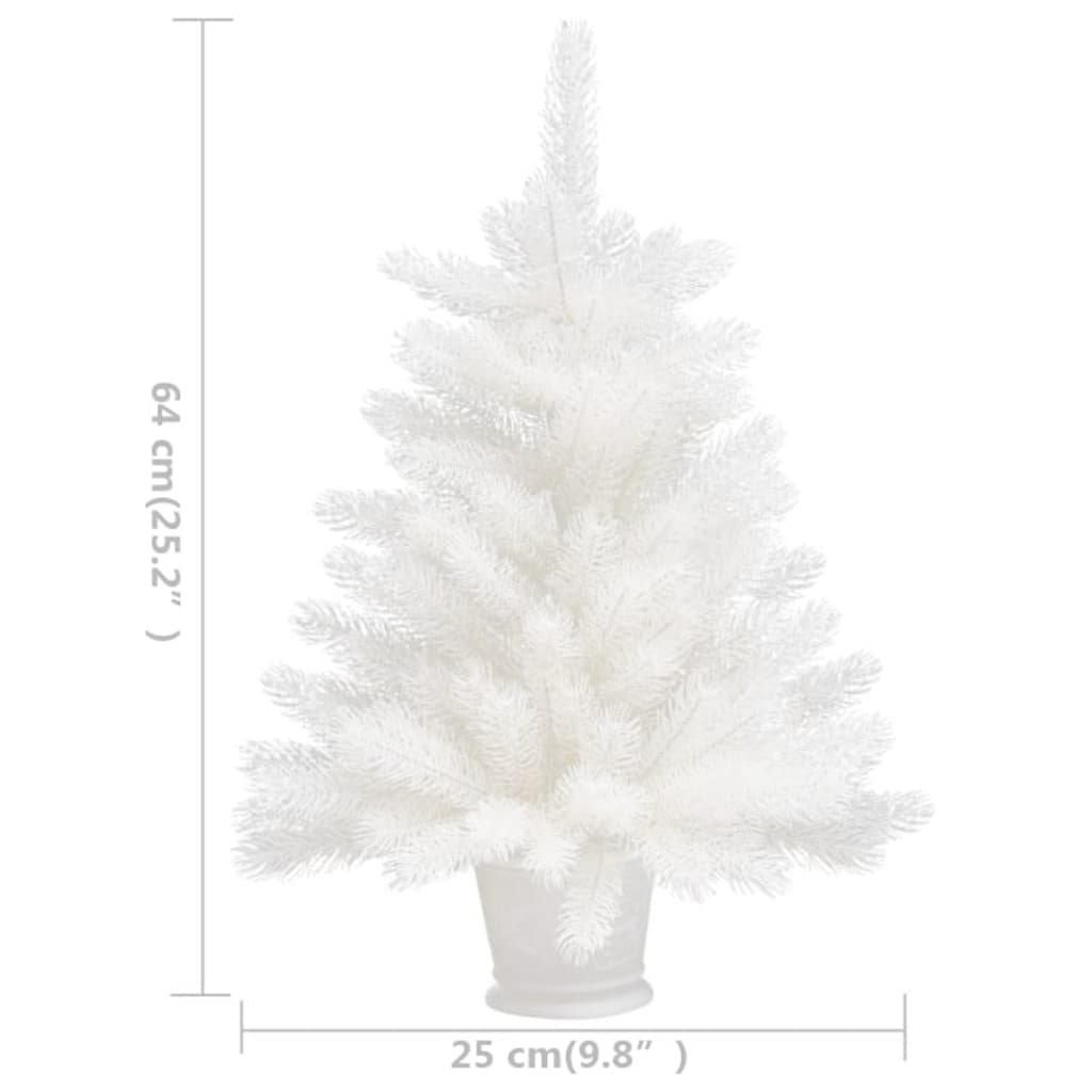 Albero di Natale Artificiale con Aghi Realistici Bianco 65 cm 321019