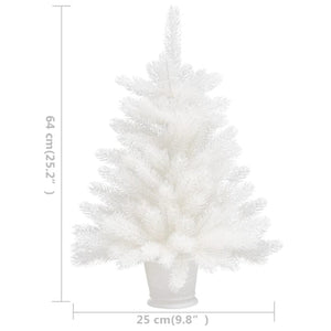 Albero di Natale Artificiale con Aghi Realistici Bianco 65 cm 321019