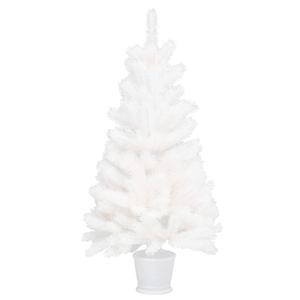Albero di Natale Artificiale con Aghi Realistici Bianco 90 cm 321020