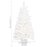 Albero di Natale Artificiale con Aghi Realistici Bianco 90 cm 321020