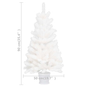 Albero di Natale Artificiale con Aghi Realistici Bianco 90 cm 321020