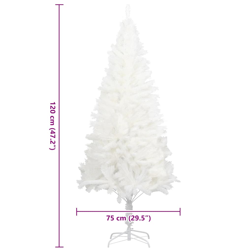 Albero di Natale Artificiale con Aghi Realistici Bianco 120 cm  cod mxl 25959