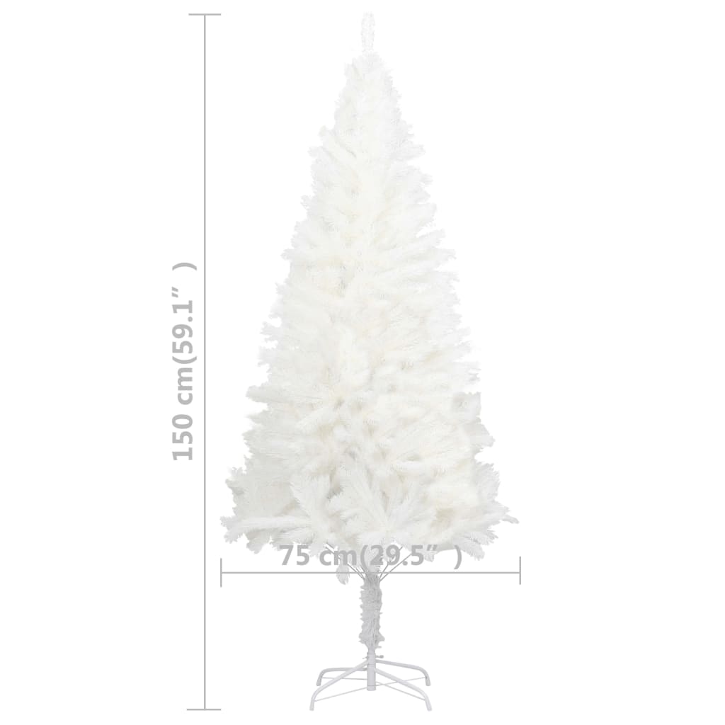 Albero di Natale Artificiale con Aghi Realistici Bianco 150 cm 321022