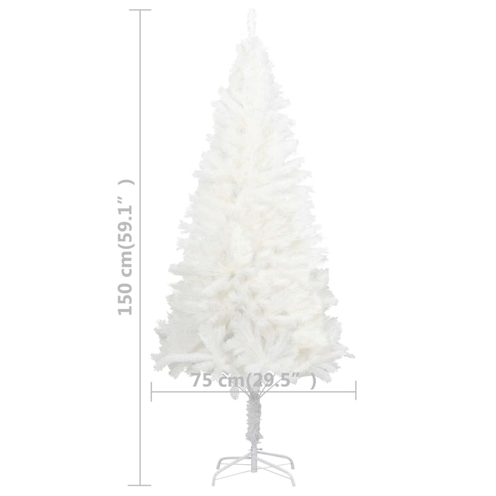 Albero di Natale Artificiale con Aghi Realistici Bianco 150 cm 321022