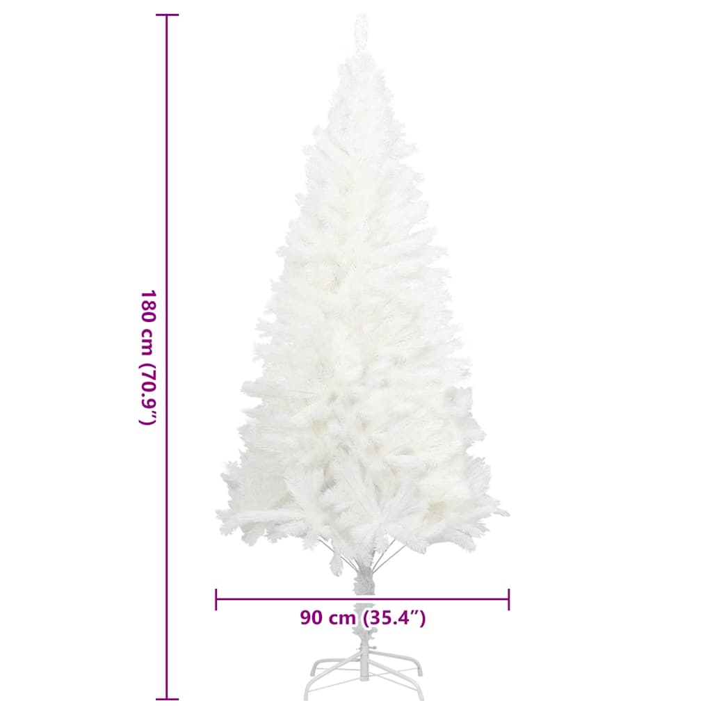 Albero di Natale Artificiale con Aghi Realistici Bianco 180 cm 321023