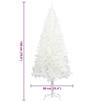 Albero di Natale Artificiale con Aghi Realistici Bianco 180 cm 321023