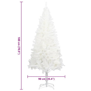 Albero di Natale Artificiale con Aghi Realistici Bianco 180 cm 321023