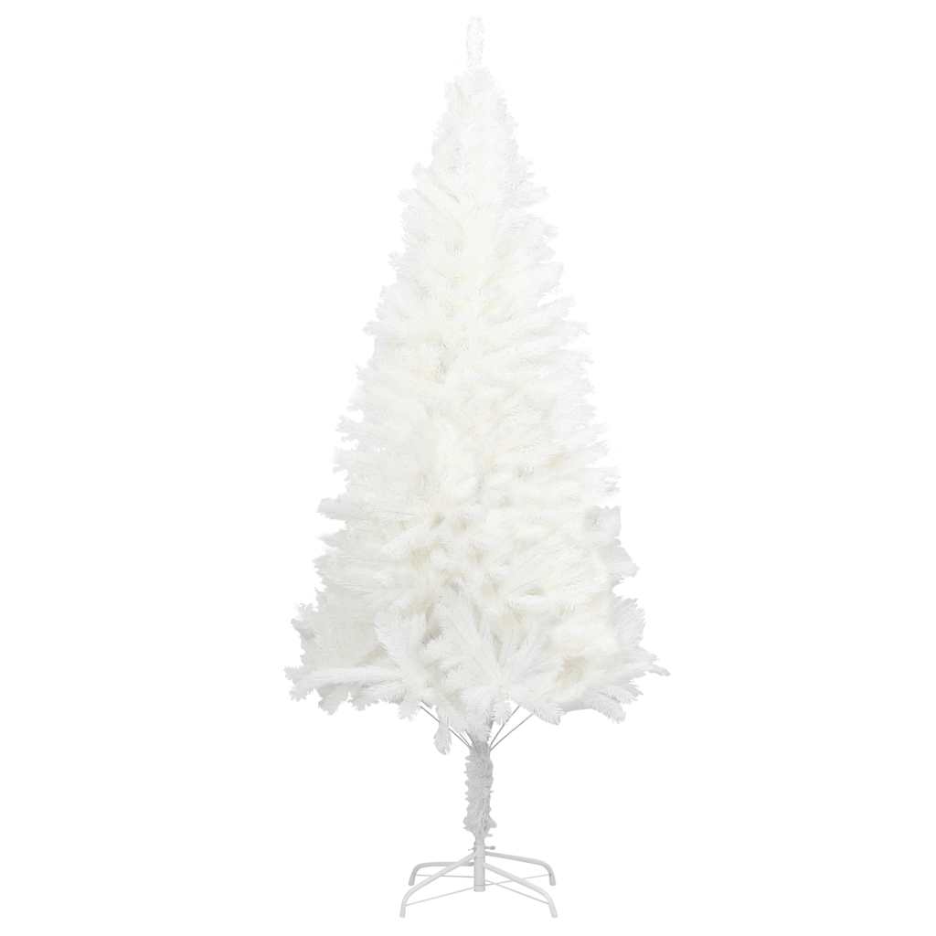 Albero di Natale Artificiale-Albero Natalizio con Aghi Realistici Bianco 210 cm