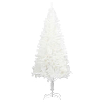 Albero di Natale Artificiale-Albero Natalizio con Aghi Realistici Bianco 210 cm