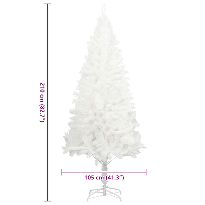 Albero di Natale Artificiale con Aghi Realistici Bianco 210 cm 321024
