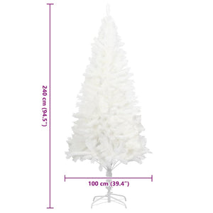 Albero di Natale Artificiale con Aghi Realistici Bianco 240 cm 321025