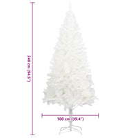 Albero di Natale Artificiale con Aghi Realistici Bianco 240 cm