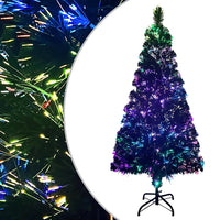 Albero di Natale con Supporto-Luci decorative natalizie Verde 150 cm in Fibra Ottica
