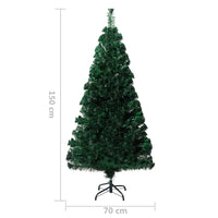 Albero di Natale con Supporto Verde 150 cm in Fibra Ottica 321027