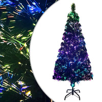 Albero di Natale con Supporto-Luci decorative natalizie Verde 210 cm in Fibra Ottica