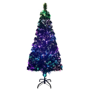 Albero di Natale con Supporto-Luci decorative natalizie Verde 240 cm in Fibra Ottica