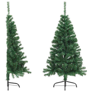 Albero di Natale Artificiale Metà con Supporto Verde 150 cm PVC 321031
