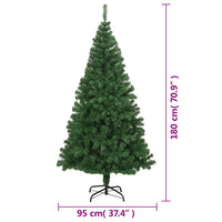 Albero di Natale Artificiale con Rami Spessi Verde 180 cm PVC 321035