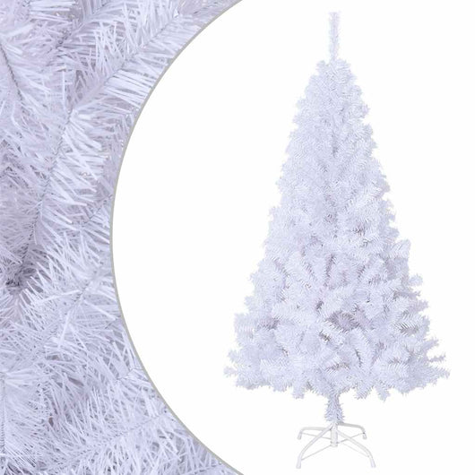Albero di Natale Artificiale con Rami Folti Bianco 150 cm PVC
