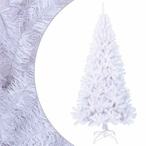 Albero di Natale Artificiale con Rami Folti Bianco 180 cm PVC