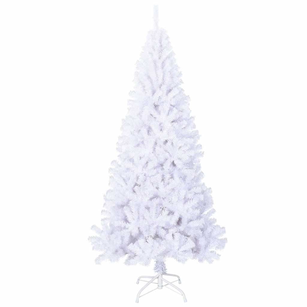Albero di Natale Artificiale con Rami Folti Bianco 180 cm PVC