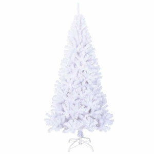 Albero di Natale Artificiale con Rami Folti Bianco 180 cm PVC