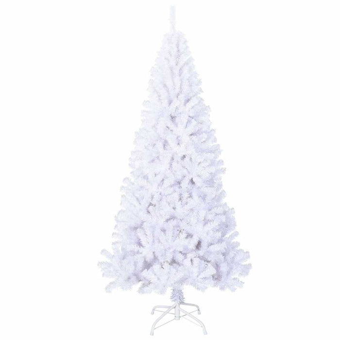 Albero di Natale Artificiale con Rami Folti Bianco 180 cm PVC