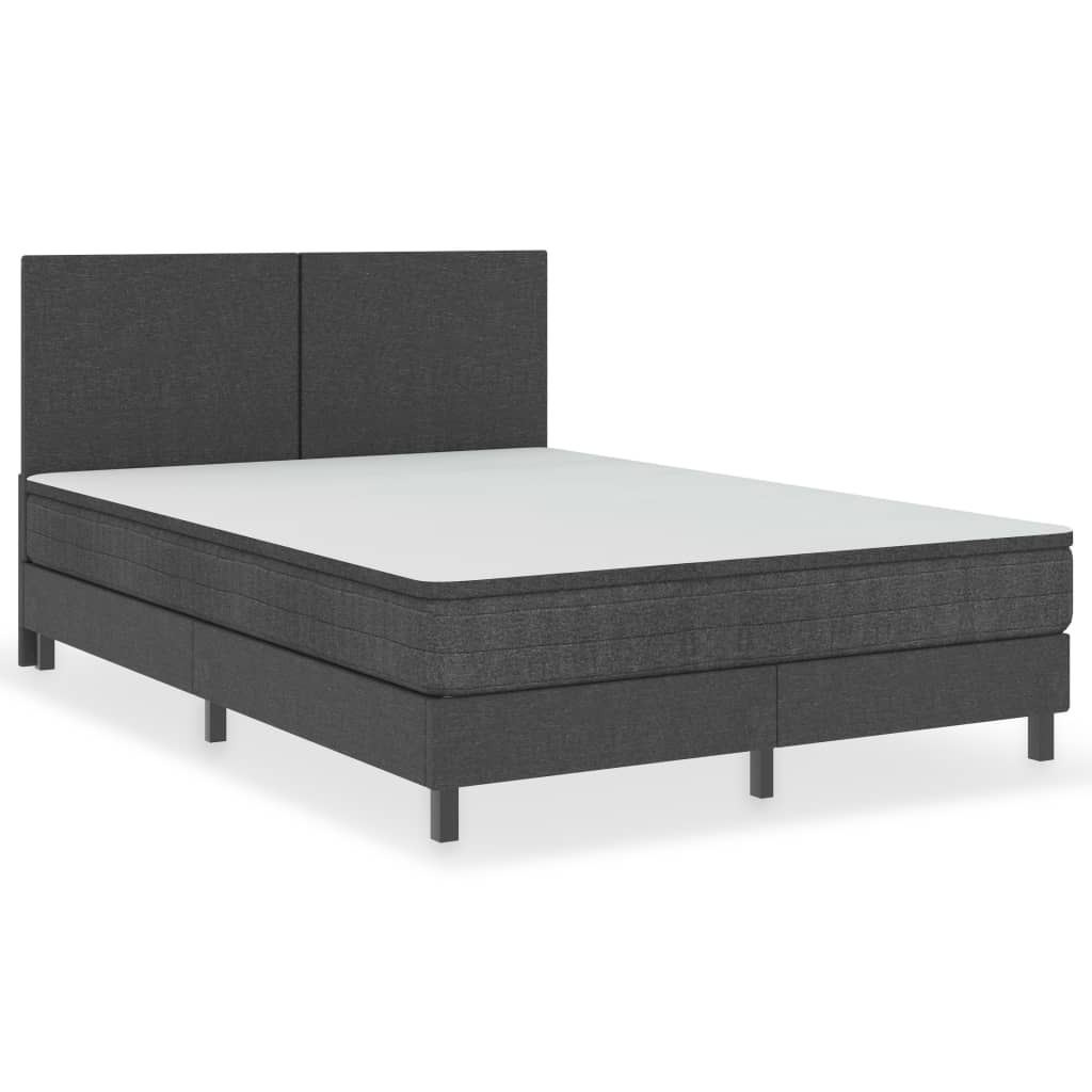 Letto a Molle Grigio Scuro in Tessuto 160x200 cm 3054709