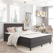 Letto a Molle Grigio Scuro in Tessuto 160x200 cm 3054709