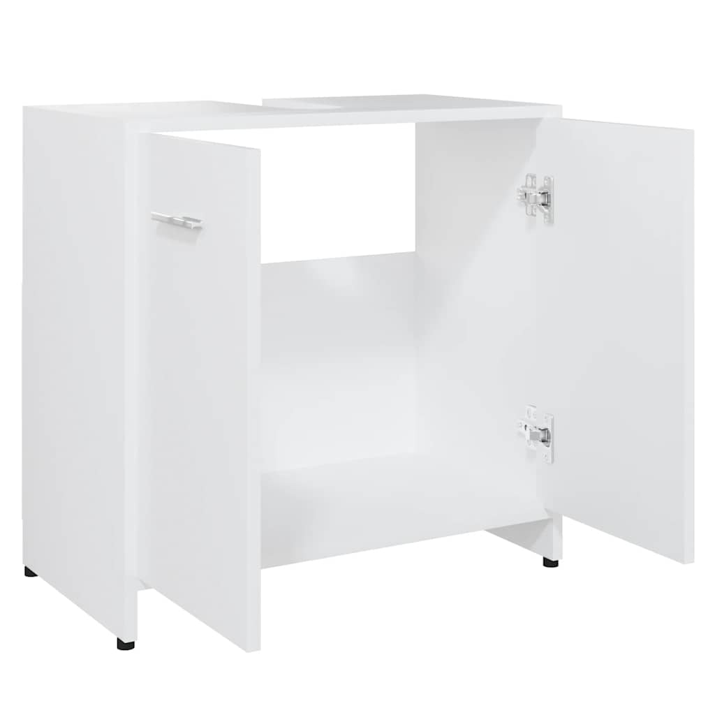 Armadio da Bagno Bianco 60x33x61 cm in Legno Multistrato 802570