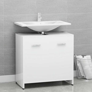 Armadio da Bagno Bianco 60x33x61 cm in Legno Multistrato 802570