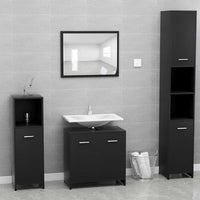 Mobile da Bagno Nero 60x33x61 cm in Legno Multistrato 802571