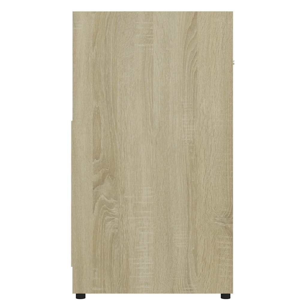 Armadietto da Bagno Rovere Sonoma 60x33x61 cm Legno Multistrato 802573