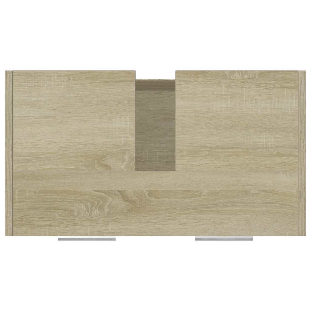 Armadietto da Bagno Rovere Sonoma 60x33x61 cm Legno Multistrato 802573